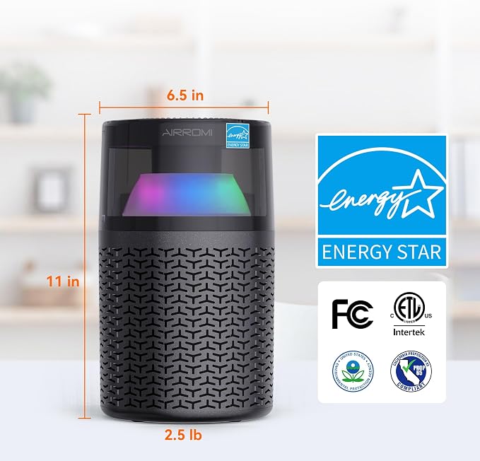 AIRROMI Pet Air Purifier for Home & Bedroom, HEPA Activated Carbon Filter - Image 8