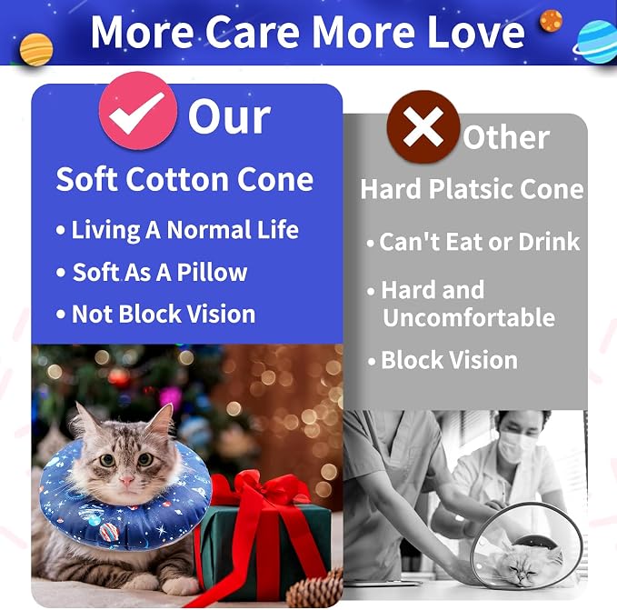 Kitten Cones After Surgery Extra Small Waterproof Cone Collar Soft to Stop - Image 6