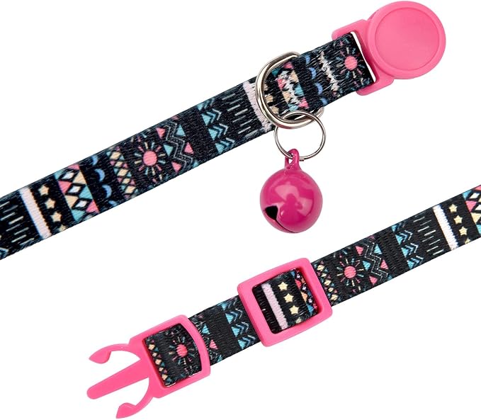 Cat Collar Breakaway with Bells, 3 Pack Girl Boy Pet Cat Collar with Bohemia - Image 5