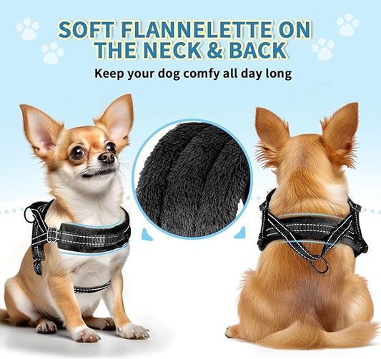 SlowTon No Pull Small Dog Harness and Leash Set, Puppy Soft Vest Harness Neck & - Image 2