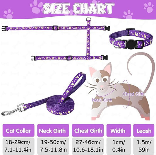 2 Pack Cat Harness and Leash - Image 2