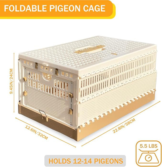 Folding Pigeon Cage Racing Pigeons Travel Cage Pairing Cage Plastic Three Doors - Image 2