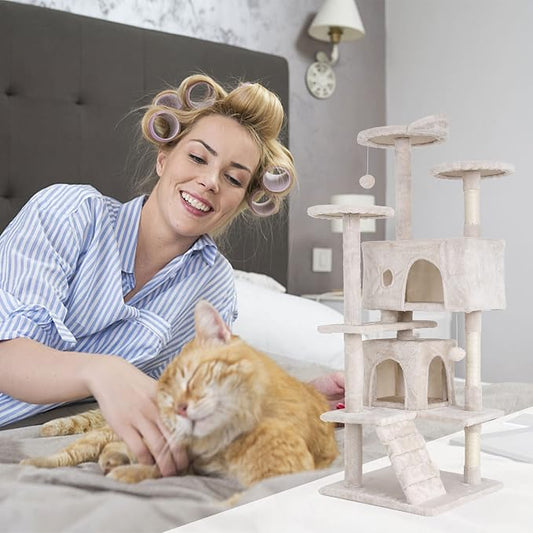 Heavy Duty Cat Tree Tower, Cat Condo, Hanging Ball - Image 2