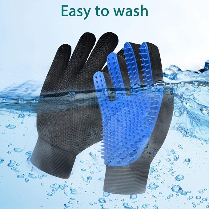 GJEASE Cat Grooming Glove Brush, Pet Hair Remover Tool, Reusable Dog Hair Fur - Image 6