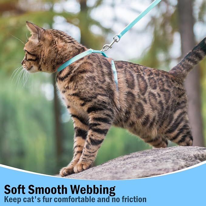 PUPTECK Adjustable Cat Harness and Leash Set Escape Proof Kitten Strap Collar - Image 7