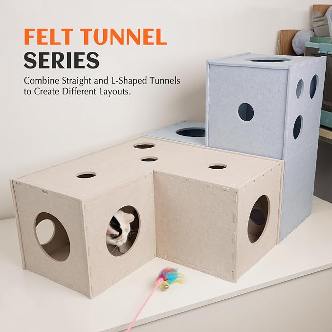 PETKARAY Felt Cat Puzzle Toy, Interactive Cat Toys - Image 7