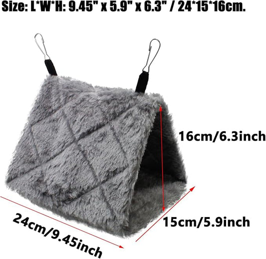 Warm Bird Nest House Shed Hut Parrot Sleeping Bed Hanging Hammock Snuggle Cave - Image 2