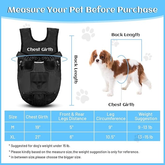 Petmolico Pet Dog Carrier Backpack, Adjustable Dog Legs-Out Front Backpack - Image 2