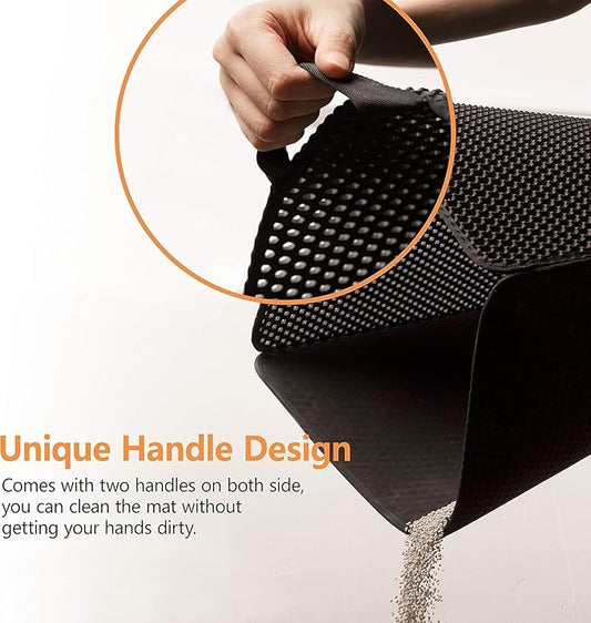 Cat Litter Mat, Upgrade Super Waterproof Back Layer Litter Box Mat, Non Slip - Image 2