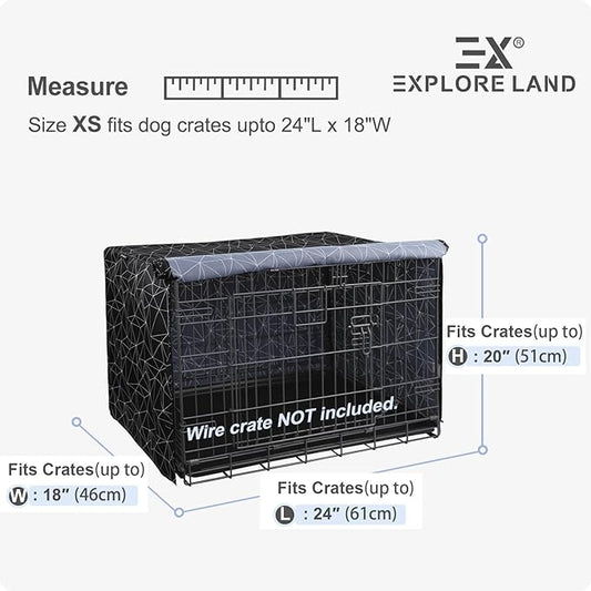Explore Land Pattern Dog Crate Cover - Image 2