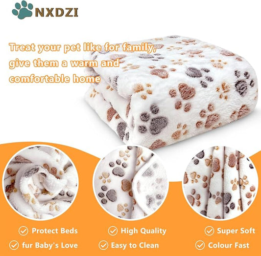 Dog Blankets for Large Dogs, Soft Fluffy Flannel Pet Blanket Mat Cover for Bed - Image 2