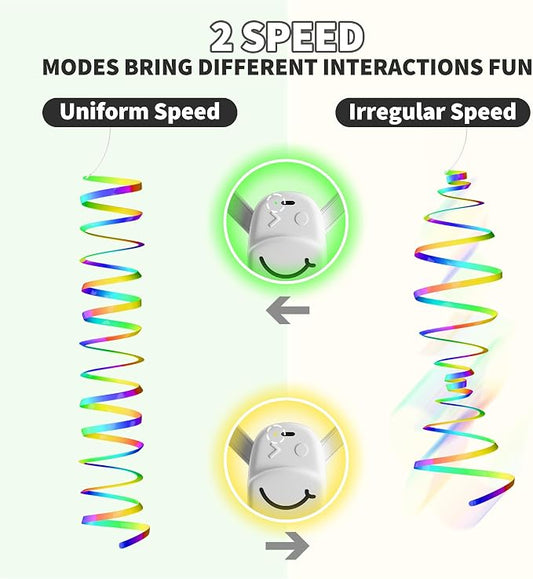 Interactive Cat Toys for Indoor Cats, Automatic Hanging Door Feather Toy Mouse - Image 2