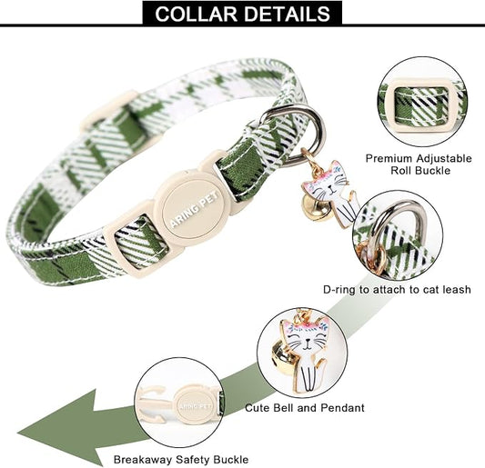 ARING PET 2 Pack Cat Collar-Cute Cotton Cat Collar - Image 2