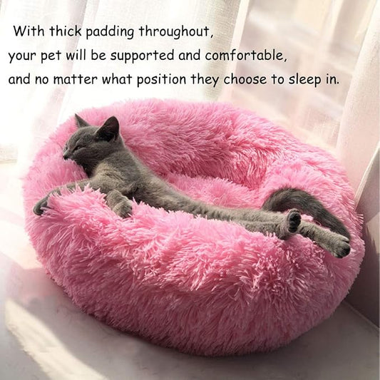 BODISEINT Modern Soft Plush Round Pet Bed - Image 2