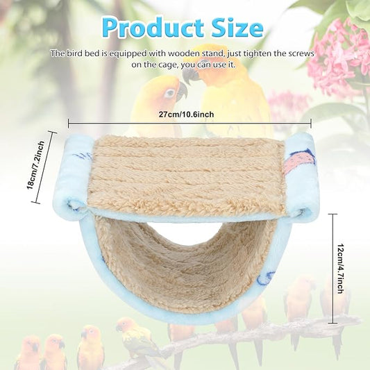 BWOGUE Winter Warm Bird Nest Bed Hanging Hammock Snuggle Hut Parrot House Tent - Image 2