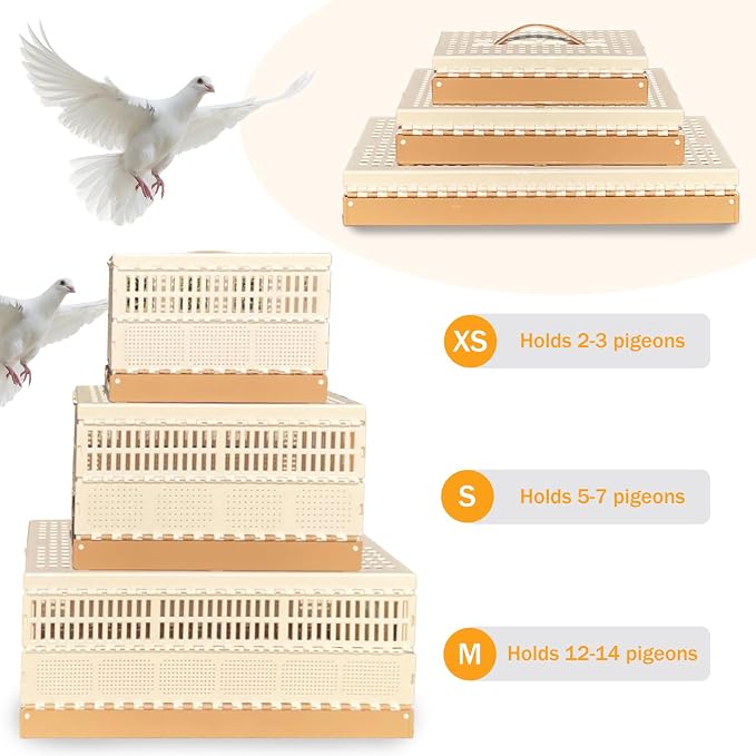 Folding Pigeon Cage Racing Pigeons Travel Cage Pairing Cage Plastic Two Doors - Image 7