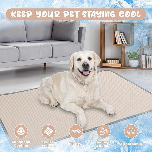 Summer Dog Cooling Mat Washable Ice Silk Self Cool Pad - Image 2