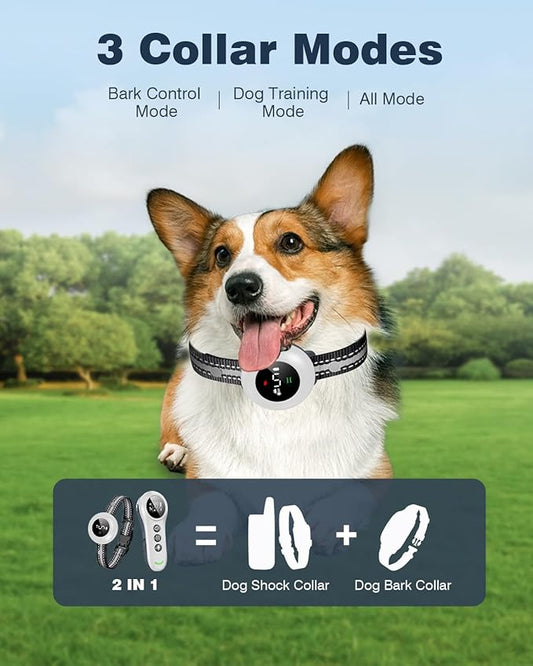 2-in-1 Dog Shock Collar & Dog Bark Collar - Image 2