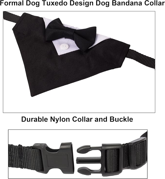 ADOGGYGO Formal Dog Tuxedo, Wedding Dog Collar - Image 4