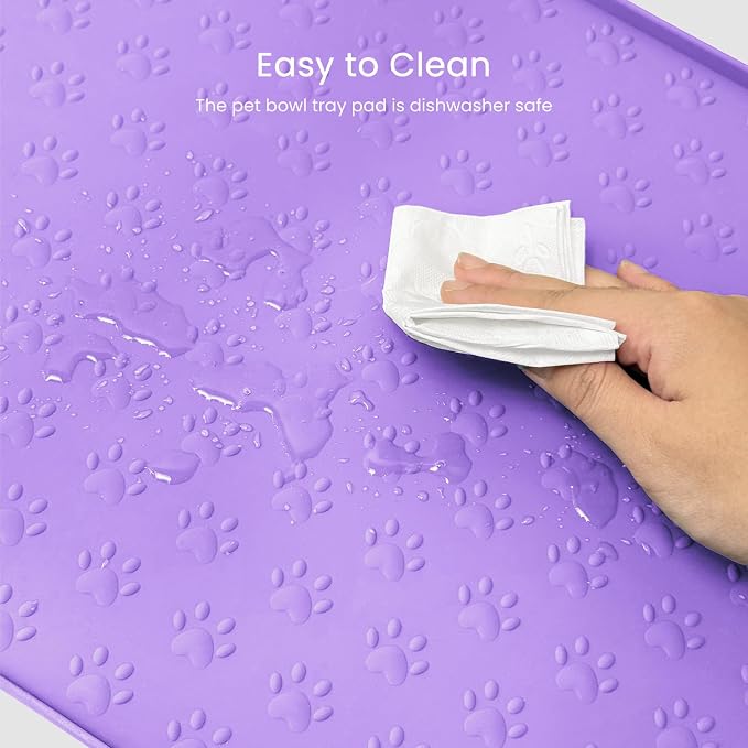 Dog Food Mat Anti-Slip Silicone Dog Bowl Mat Thicker Pet Placemat Waterproof - Image 9
