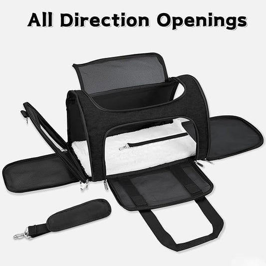 Soft-Sided Cat/Dog/Pet Carrier, Collapsible Pets Travel Carriers - Image 2
