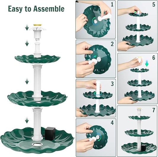 AISITIN 3 Tiered Bird Bath - Image 2