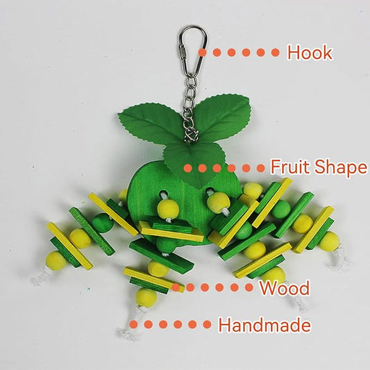 JSLZF Bird Chewing Toy for Parrot Cockatiel Conure Wood Block Cage Hanging - Image 2