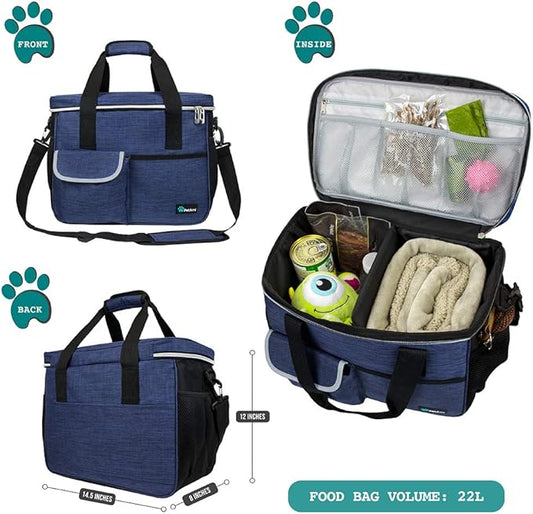 PetAmi Dog Travel Bag, Travel Pet Bag Organizer, Dog Food Travel Bag - Image 2