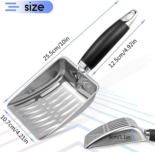 Stainless Steel Cat Litter Scoop, Metal Cat Litter Scoop, Kitty Metal Scooper - Image 2