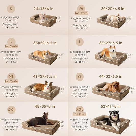 EHEYCIGA Orthopedic Dog Beds for Extra Large Dogs, Waterproof Memory Foam XXL - Image 2