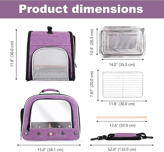 halinfer Bird Travel Carrier Cage - Image 2