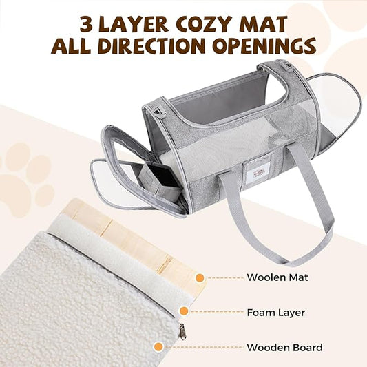 Soft Cat Carrier for Pets Up to 25 lbs, Cat Pet Travel Bag - Image 2