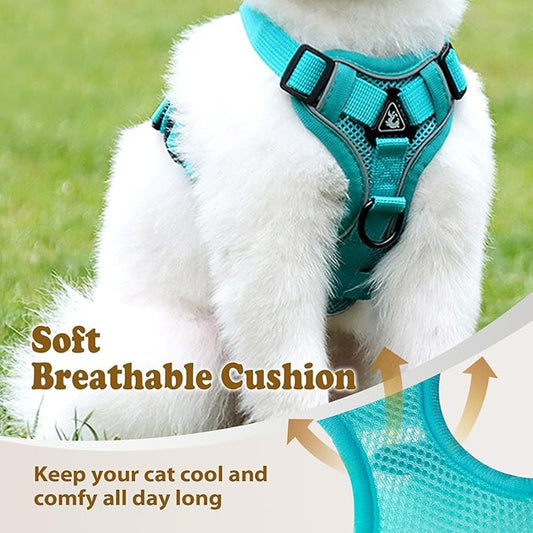 Cat Harness and Leash for Walking, Escape Proof Soft Adjustable Vest Harnesses - Image 2