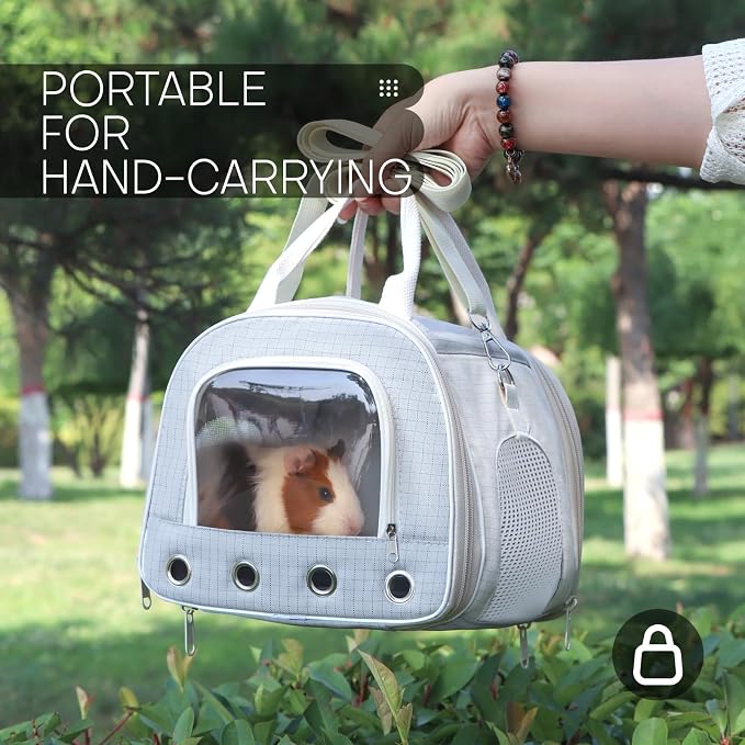 Gray Rabbit Travel Bag with Panoramic Skylight & Bottom Mesh | Odor Control - Image 6
