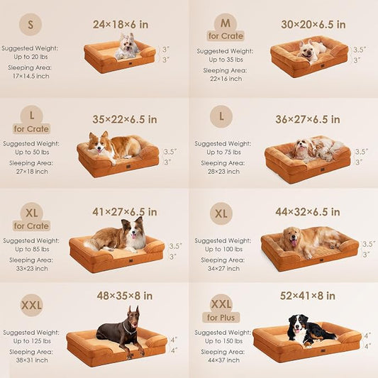 EHEYCIGA Orthopedic Dog Bed for Medium Dogs, Waterproof Memory Foam Medium Dog - Image 2