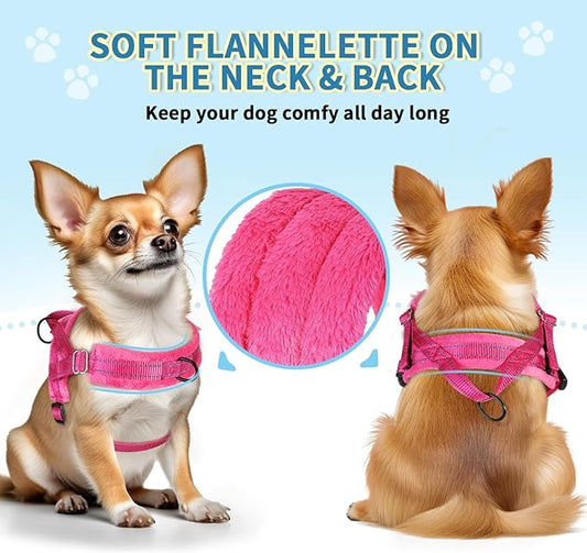 SlowTon No Pull Small Dog Harness and Leash Set, Puppy Soft Vest Harness Neck & - Image 2