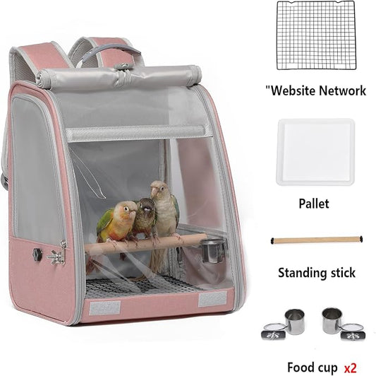 Bird Carrier Backpack, Portable Travel Bird Cage - Image 2