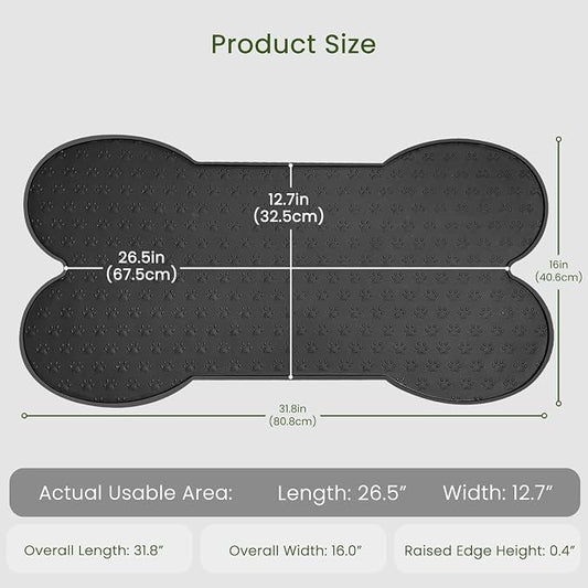 Dog Food Mat Anti-Slip Silicone Dog Bowl Mat Thicker Pet Placemat Waterproof - Image 2