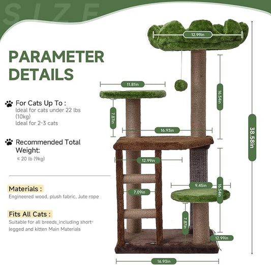 Cat Tree, 37.4-Inch Cat Tower - Image 2