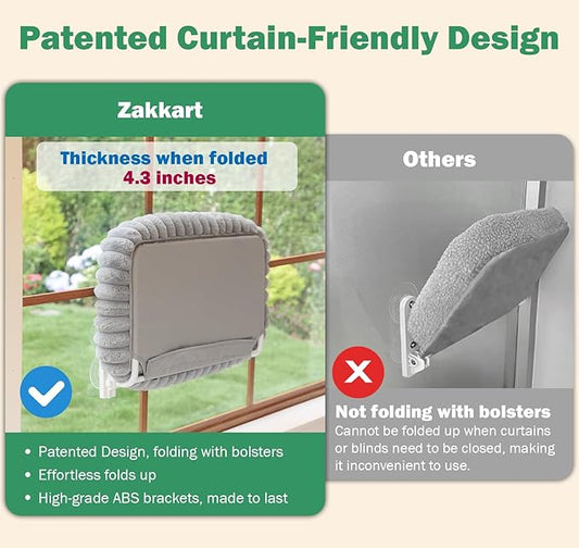 Zakkart SnugCloud Foldable Cat Window Perch - Image 2