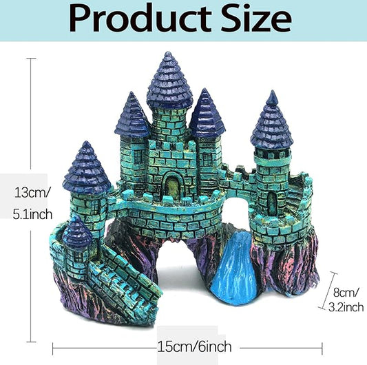 Fish Tank Decorations Vintage Castle Aquarium Decorations Resin Cave Hideouts - Image 2