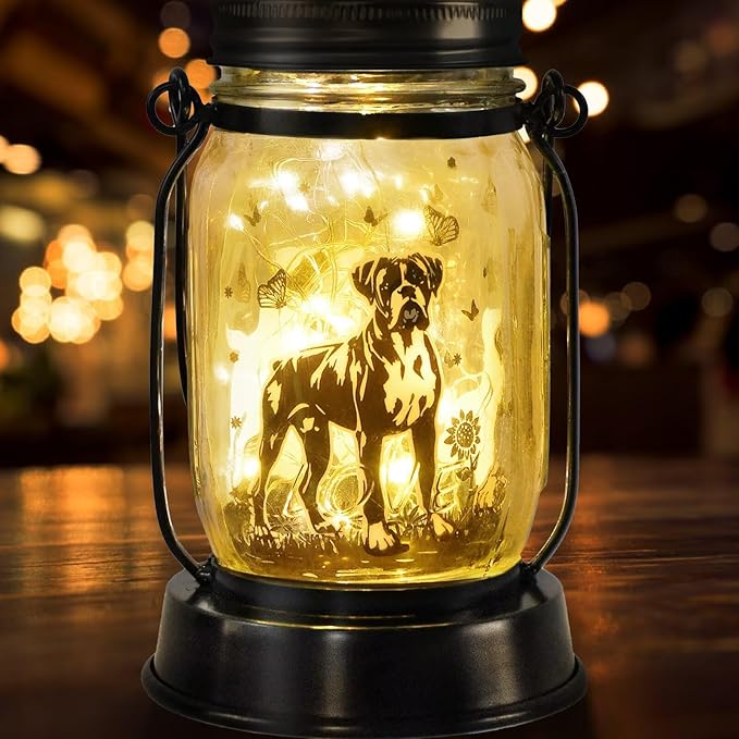 kyoryuger Boxer Dog Gifts for Women/Men Boxer Dog Lovers Solar Lantern Mom - Image 8