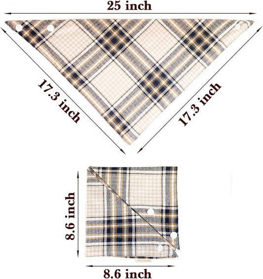 Fall 5PCS Dog Bandanas with Button - Image 2