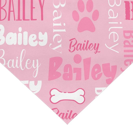 Personalized Dog Bandanas Custom Neckwear Name Button Anti-loosening Dog Scarf - Image 2