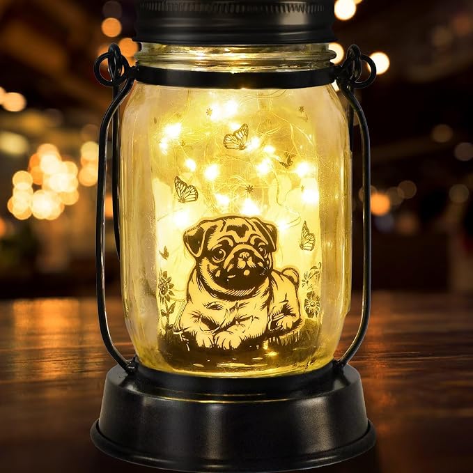 kyoryuger Pug Gifts for Women/Men Pug Solar Lanterns Dog Mom Birthday Dog - Image 9