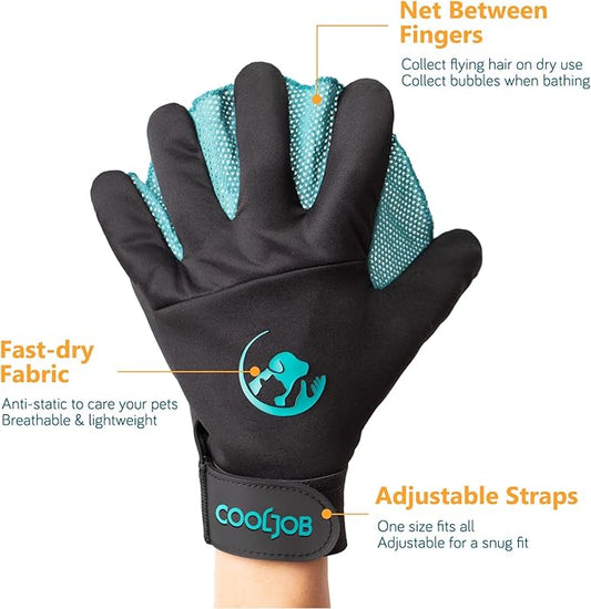 COOLJOB Patented Pet Grooming Gloves - Image 2