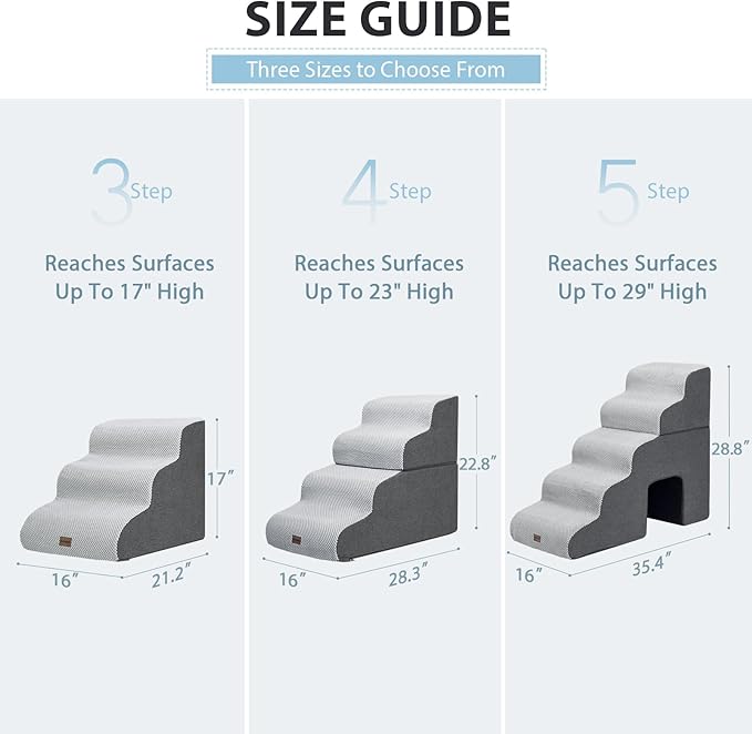 Dog Stairs for High Beds with Tunnel, 5-Step Dog Steps for Small Dogs and Cats - Image 7