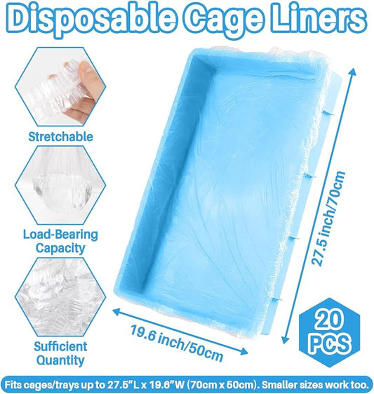 Clear Plastic Disposable Cage Liner - Image 2