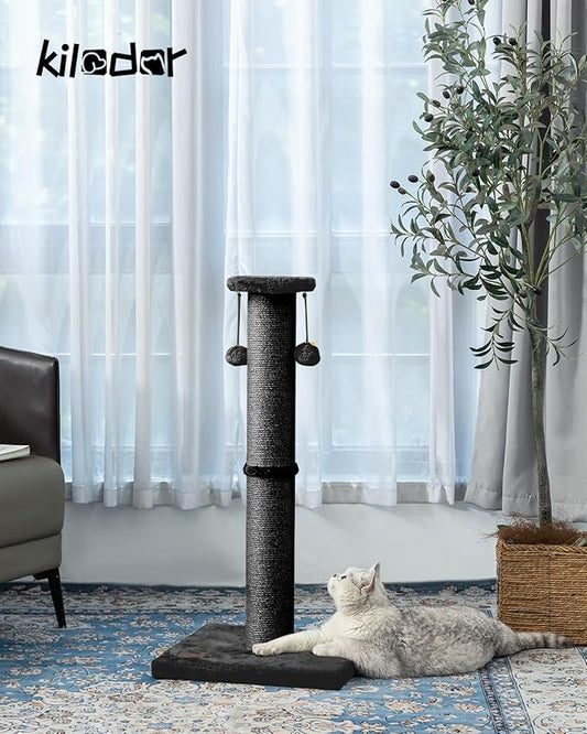 Kilodor 34Inch Tall Cat Scratching Post, 4.3Inch Diameter Large Sisal Cat - Image 2