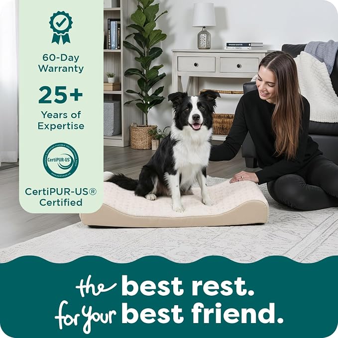 FurHaven Orthopedic Dog Bed for Large/Medium Dogs, Luxe Lounger Contour Mattress - Image 9